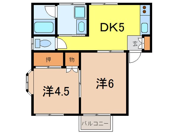 コーポさくら　2号棟の物件間取画像